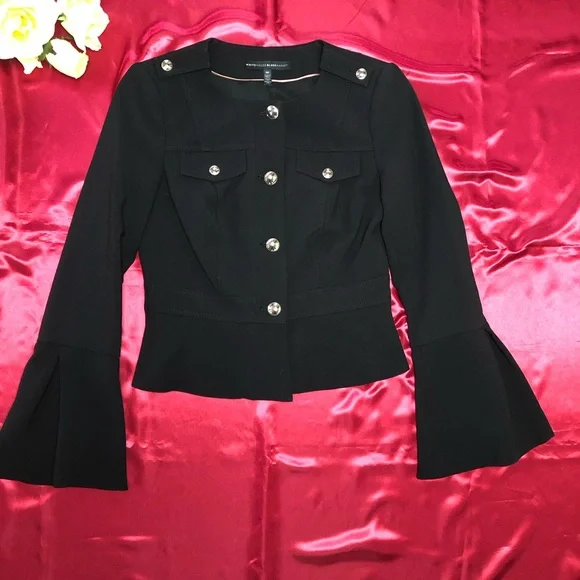 ⭐️NEW⭐️White House Black Market (WHBM) Peplum Bell Sleeve Jacket - Picture 3 of 8